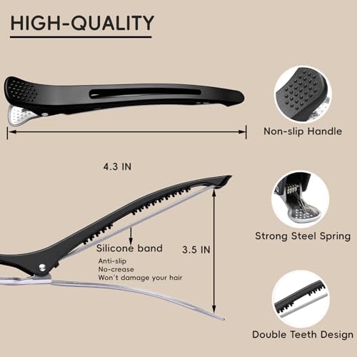 Duck Bill Hair Clips for Women 20 Pcs Black for Hair Styling Clips - Image 3