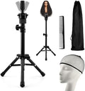 Adjustable Wig Stand Tripod, 14.5‑21.8 Inch Mannequin Head Holder by Unknown