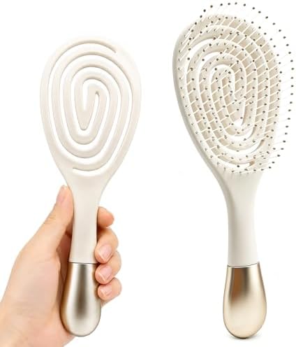 Detangler Hairbrush, Vented Soft Bristle Hair Brush by Daifanni