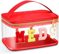 Geetery Meds Travel Bag Red, Meds Chenille Letter Clear by Geetery