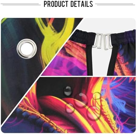ALAZA Neon Dinosaur Barber Cape for Men Women, Waterproof Haircut Apron Beard Shaving Bib Hair Cutting Cloth 55 x 65 Inch - Image 4