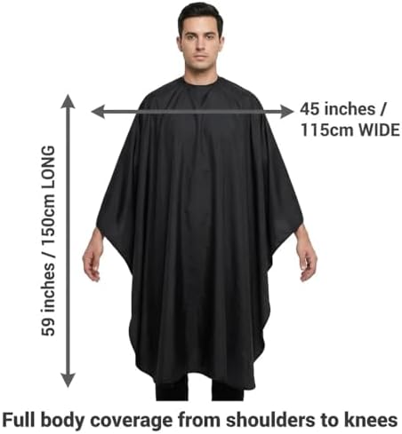 Karlling Haircutting Cape, 59 x 45 Inch Adjustable Barber Salon Cape - Image 5
