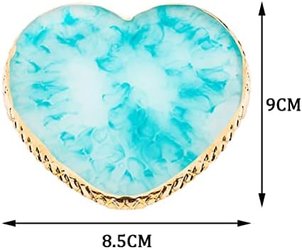 2 Pcs Resin Nail Art Palette Set, Pink, Gold Edge - Image 2
