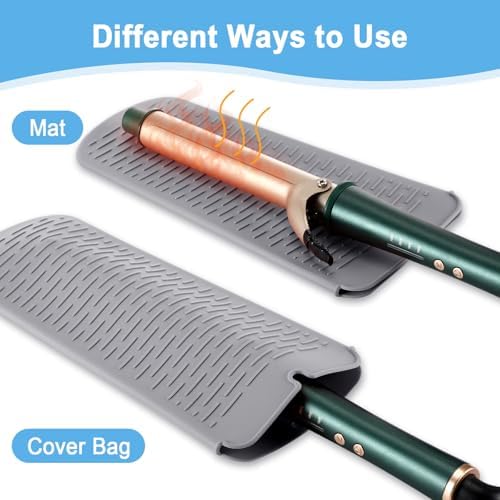 Shappy 2 Pcs Heat Resistant Curling Iron Flat Iron Travel Case,Mandala - Image 5