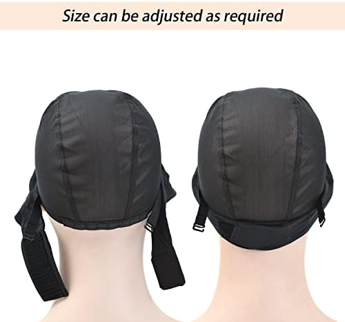 2 Pcs Headband Wig Caps Adjustable Mesh Wig Grip Cap Ice Silk Material for Making Headband Wigs (Mesh Wig Caps) - Image 2