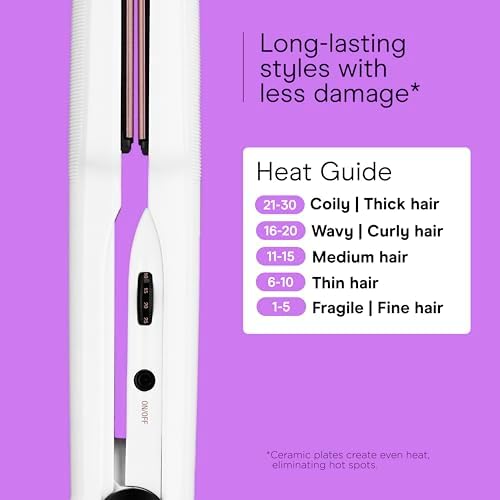 Conair Hair Straightener, Double Ceramic, 1" Extra-Wide Plates - Image 4
