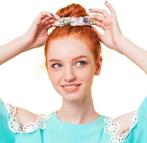 Hair Towel Scrunchies 4-Piece Microfiber Oversized Dry Multi Print - Image 5