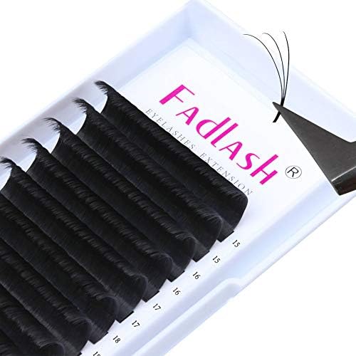 Lash Extensions C Curl 0.07 Self Fanning Volume Lashes 15mm-20mm Mixed Tray Easy Fans Eyelash Extensions Supplies by FADLASH (0.07-C, 15-20mm Mix) by FADLASH