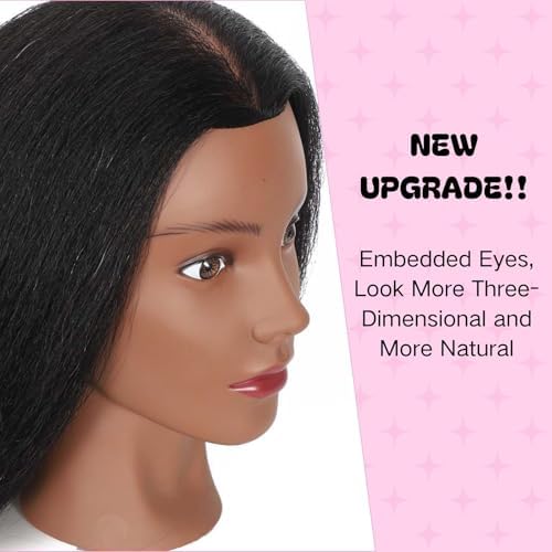 Opini 18" Mannequin Head 100% Human Hair for Hairdresser Practice Braiding - Image 5