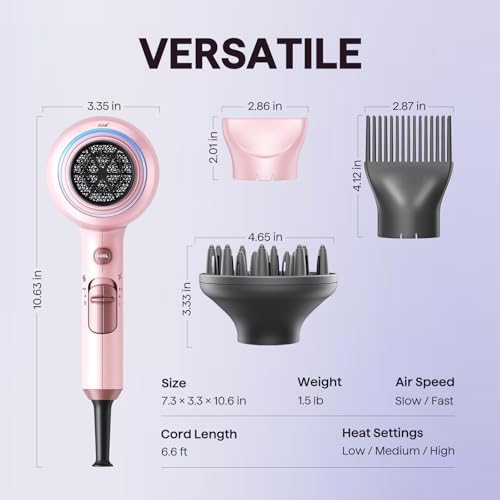 Wavytalk Blown Away Ionic Hair Dryer with Diffuser for Curly Hair - Image 6