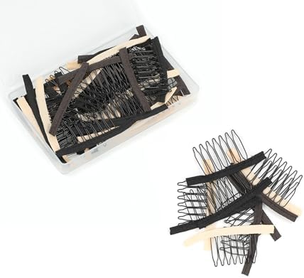 60 Pcs Wig Clips Wig Combs to Secure Wig 7-Teeth Wig Combs for Making Wig Caps (60 pieces, Mixed) by xuxisowo