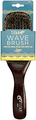 Titan Spin Wave Brush 1pc Wooden Brush for Men Firm Bristles for Coarse Hair. Use for Smoothing, Wave Styles, Soft on Scalp, Club Handle - Image 4