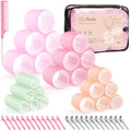 Obeoby 4 Sizes Hair Rollers Curlers Set with Clips for Women (Light Colors) by obeobyhairaccessories