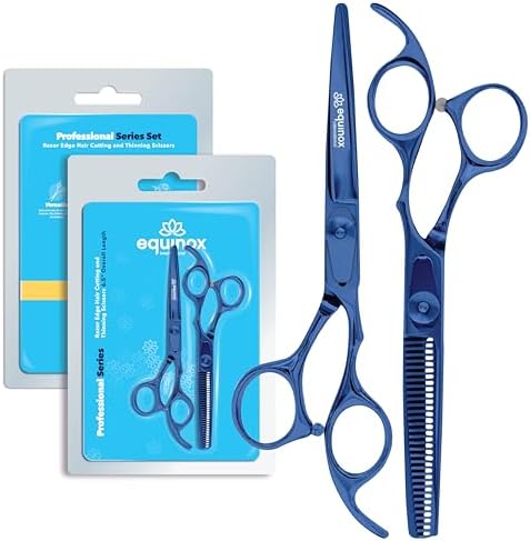 Equinox Professional Hair Scissors Set - Barber & Thinning Shears for Cutting & Grooming, Premium Japanese Stainless Steel Scissors by EquinoxInternational