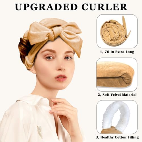 Gwabee Velvet Heatless Curls Overnight Hair Curlers to Sleep In - Image 3