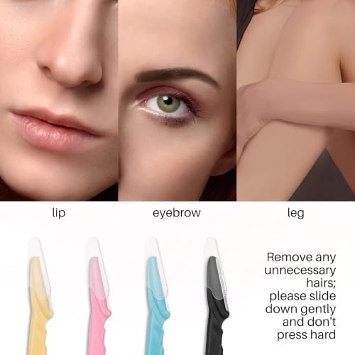 MoHern Dermaplane Razor, 60 Pcs Face Razors for Women and Men Eyebrow Razor - Image 4