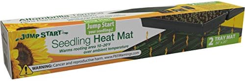 Hydrofarm Jump Start MT10008,45 Watt UL Certified Seedling Seedling & Germination Heat Mat, 20"x20", Black - Image 2