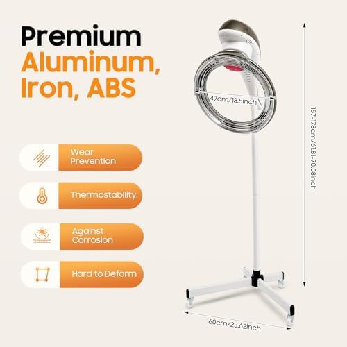 Orbiting Rotating Hair Processor,950 W Standing Hair Dryer,Orbital Infrared Stand Hair Dyeing for Hair Care,Dyeing,Oil Treatment (Grey) - Image 5