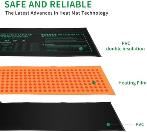 Seedling Heat Mat for Seed Starting,10" x 20.75" Waterproof Heating Pad for Indoor Plants Germination, Gardening, Hydroponic, Greenhouse - Image 3