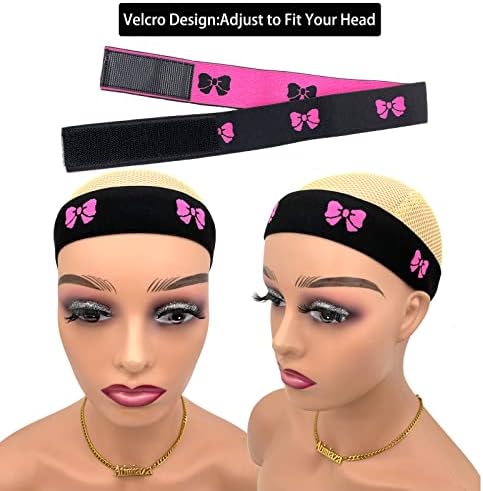2 Pcs Elastic Bands for Wig, Lace Melting Bow Tie Band, Edge Wrap to Lay Edges (Pack of 2) - Image 3