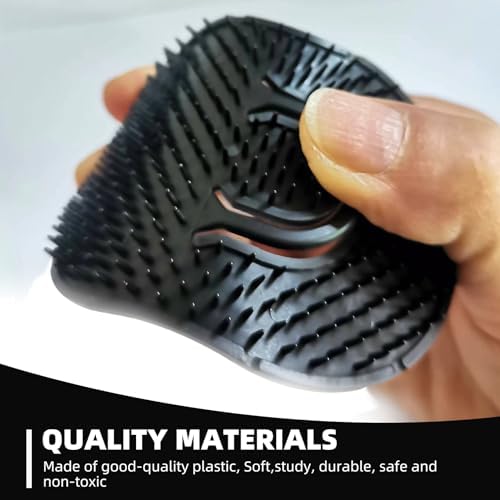 Soft 'N Style 2 Packs Pocket Palm Combs, Shampoo Comb, Massager Hair Brush Comb, Scalp Massager Brush Comb, Wave brush, Palm hair brush (Black) - Image 4