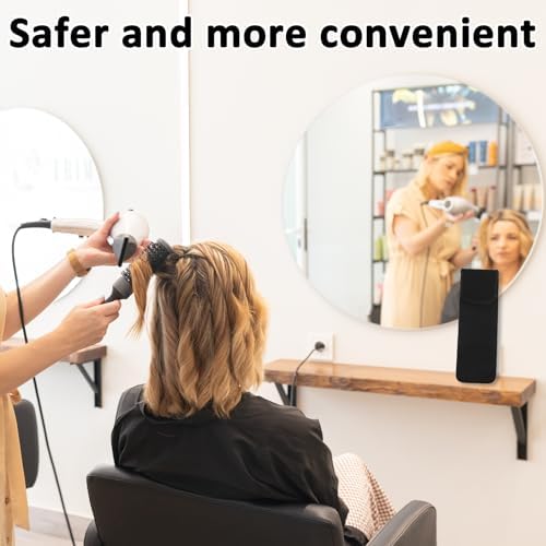 Curling Iron Holder Travel Women's Heat Resistant Curling Irons Case Curlings Wand Travel Storage Bag for Hair Straightener Curlings Irons Flat Iron Hair Tool Organizer for Home, Travel (Black) - Image 7