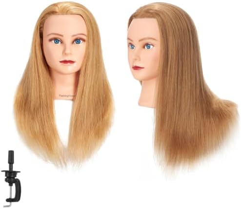 20-22" Mannequin Head with 100% Human Hair for Hairdresser by Headwinn