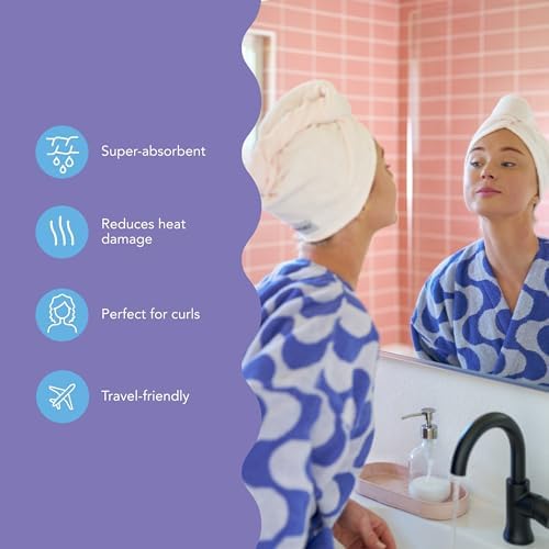 Turbie Twist Microfiber Hair Towel, Tonal (2 Pack) - Image 2