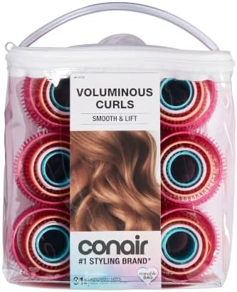 Conair Self-Grip Hair Rollers, Velcro, 5 Sizes, 31 Count, Multicolor by conair