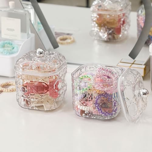 FABROK Clear Hair Accessories Organizer for Desk Drawer, 2 Pack, Large - Image 5