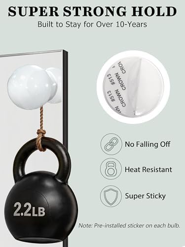 Waneway 14 Bulb Vanity Lights for Mirror, Plug-in Power Adapter & Touch Dimmer, 6,000K, 1350 Lumens (Mirror Not Included) - Image 5
