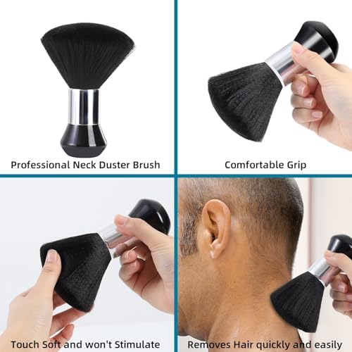Professional Hair Cutting Cape with Neck Duster Brush, Large Size Salon Barber Cape for Men, Women and Kids (Girls) - Image 4