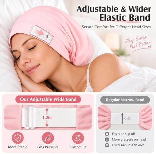 YFONG Silk Lined Bonnet for Sleeping Women Men, Real Mulberry Silk Lining - Image 5