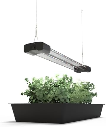 BoostGro LED Seed Starter Grow Light Full Spectrum Linkable 5000k Daylight + 660nm Red + 450nm Blue Indoor Plant Lighting Fixture (2 FT, Black) - Image 2