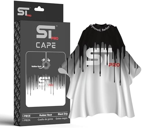 Supreme Trimmer Premium Barber Cape w/Rubber Neck | Waterproof, Polyester Cape; Salon, Barber & Home Use by SupremeTrimmer