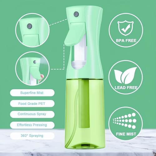 Hair Brush Set with Detangling Brush,Spray Bottle,3 Pieces Rat Tail Combs For Toddlers,Suitable for Pain-Free Brushing on All Wet or Dry Hair Types (Green) - Image 4