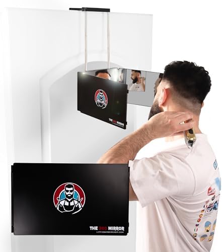 The 360 Mirror MINI LED light Trifold Barber 3 Way Self Hair Cutting System - Image 2