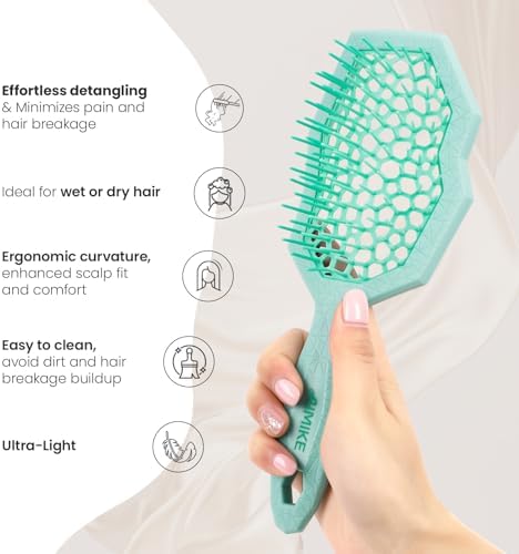 AIMIKE Glacier Detangler Brush for Curly Hair, Wet & Dry Hair Brush - Image 5