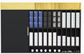 OmySalon Wall Mounted Salon Station, Cabinet with Hair Color Rack, Salon Color Rack Organizer with Adjustable Shelves, Barber Hair Dye Display for Hair Stylist, Black Gold by OmySalon
