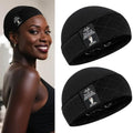 Wig Caps with Grip Band to Hold Wig in Place, Black 2 PCS by MYKURS