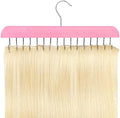 Hair Extension Holder & Hanger for Clip Ins - Weft Organizer Stand for Washing & Styling - Storage Rack Display Stand Accessories for Extensions (Pink) by AIHOPESTO