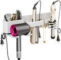 5 in 1 Hair Dryer Holder Hair Tool Organizer Metal Wall Mount (White) by Dovyn
