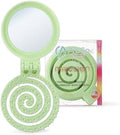 Mini Detangler Travel Hair Brush with Mirror, Makaron Hair Brushes for Women, Men and Kids, Unique 3D Flexible Design for All Hair Types, Styling Accessory, Travel Essentials for Women (GREEN) by Unknown