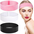Pimoys 30 Count Disposable Headbands for Facials, Women's Skincare, Makeup, Bath, Sport, White, Black, Pink by PimoysLivingNecessities