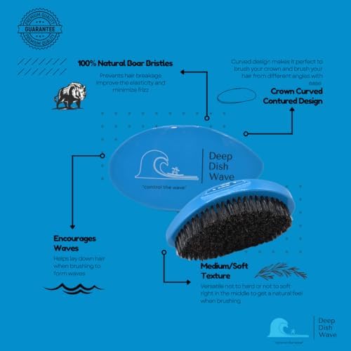 Deep Dish Wave Brush 360 Waves Brush Curved Design - Image 2