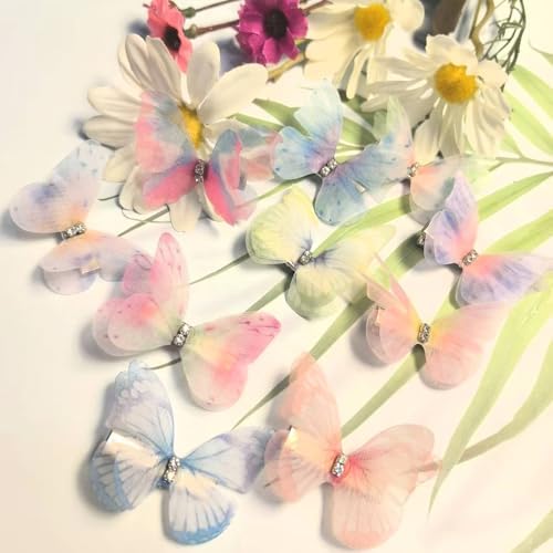 Hair Decoration Butterfly Clip-Moving Butterfly Hair Clips for Girls (Colorful A-10PCS) - Image 4