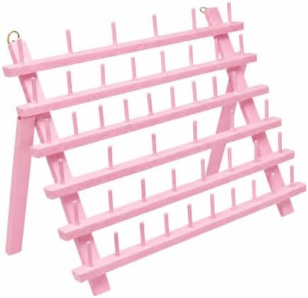 Mandala Crafts 60 Spool Pink Thread Rack Sewing Embroidery Thread Holders by MandalaCrafts