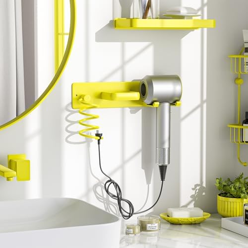Tindbea Hair Dryer Holder Wall Mount Aluminum Alloy Hot Tools Organizer - Image 2
