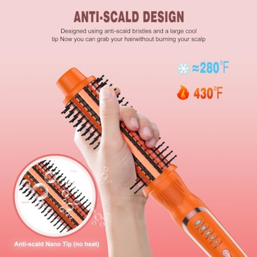 1 1/2 Inch Curling Iron Brush, Ceramic Thermal Brush for Long Hair - Image 3