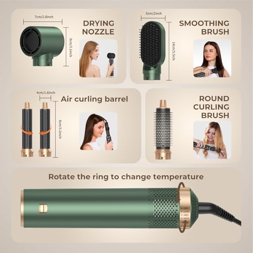 5 in 1 Blow Dryer Brush, Hair Dryer Brush Set Upgrade Hot Air Brush - Image 6